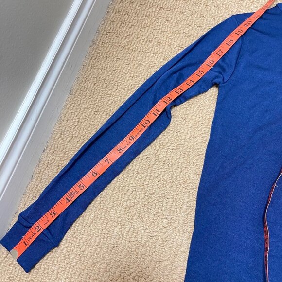 Vintage Silk Blend Stretchy Knit Mockneck Top Blue – XS - Picture 8 of 8